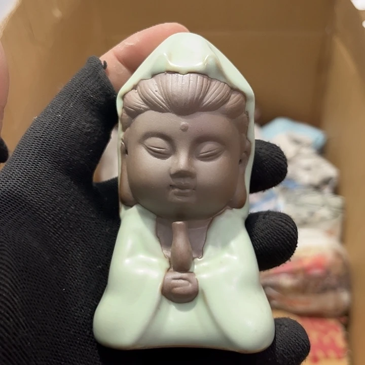 瓷片茶摆件工艺品摆件666