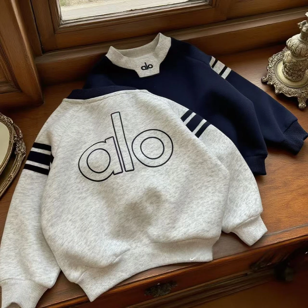 儿童卫衣男童一体绒卫衣秋东新款中大童衣服童装男孩休闲潮-2201