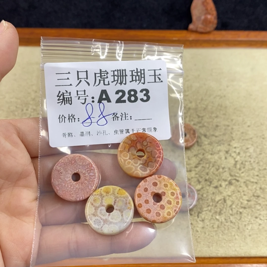 硅化珊瑚（珊瑚玉）1未镶嵌扣*