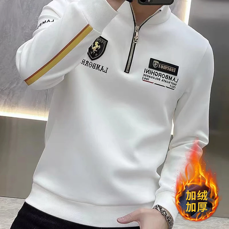 潮范严选男士立领拉链专柜工艺金属贴标刺绣型男长袖卫衣