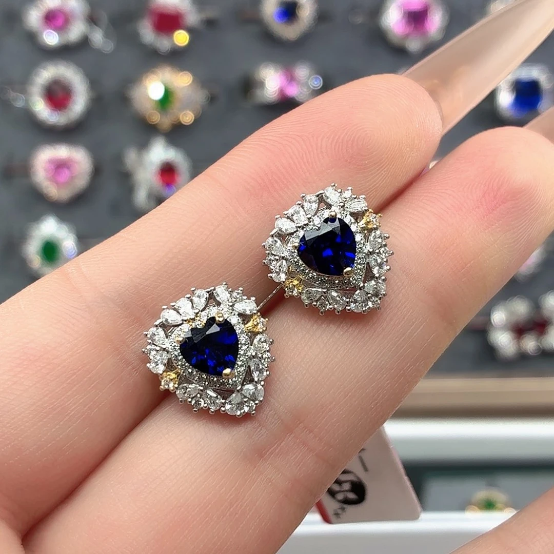 925银培育皇家蓝色宝石08