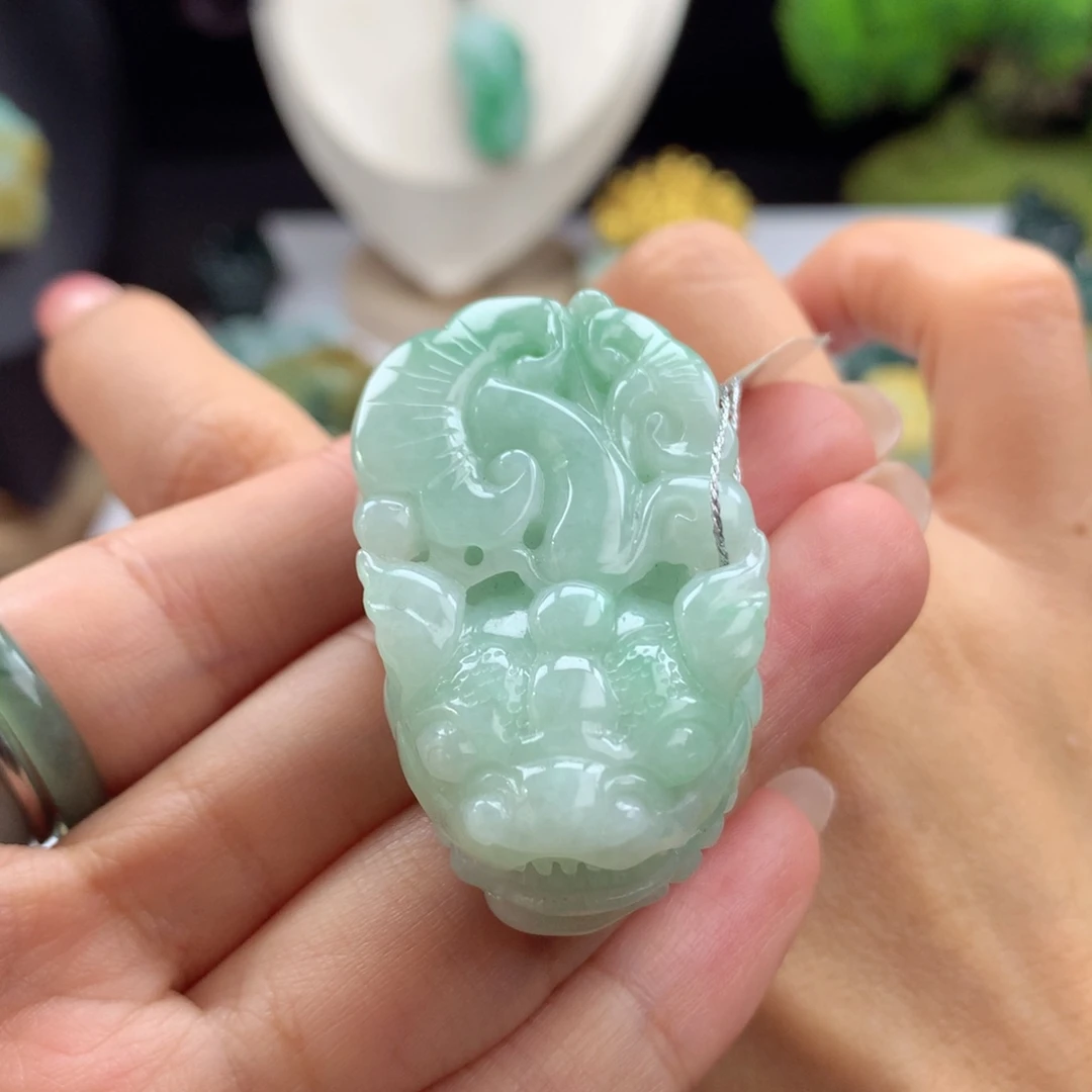 翡翠未镶嵌颈饰A22 含珠貔貅 福利