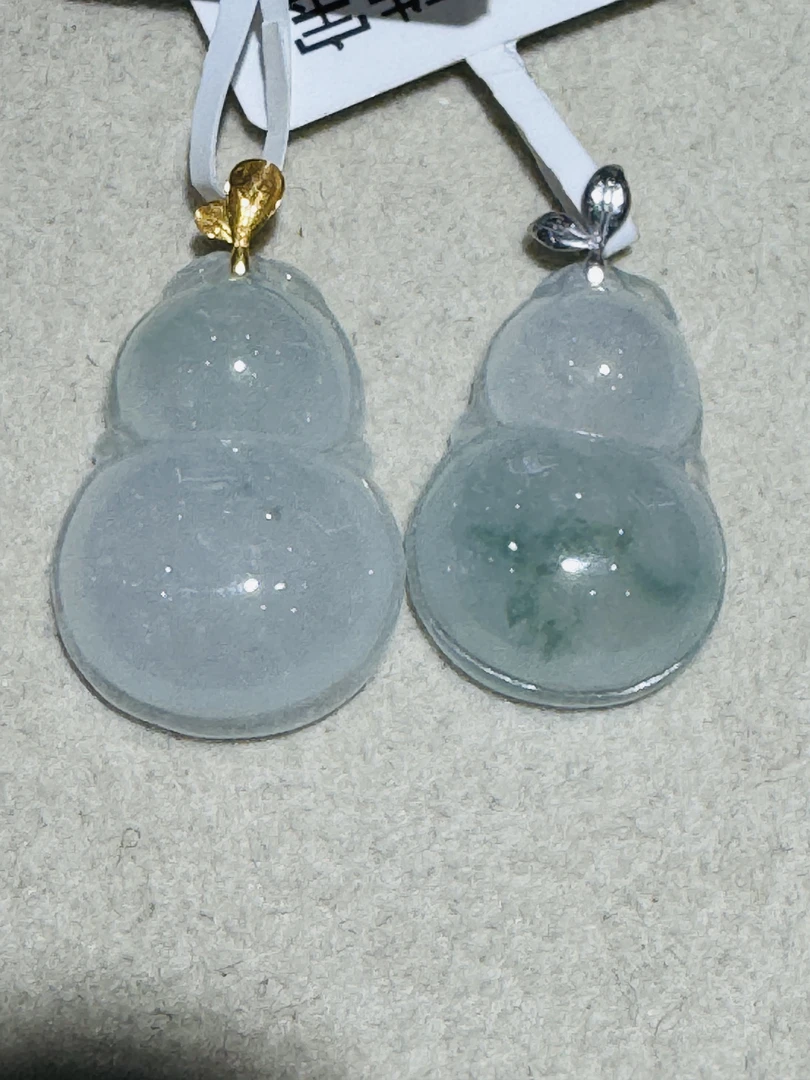 【25112784】18k 翡翠吊坠叶子扣头 多样发一