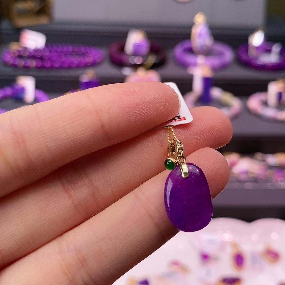 苏纪石（舒俱来）18K金镶嵌吊坠(不含链)