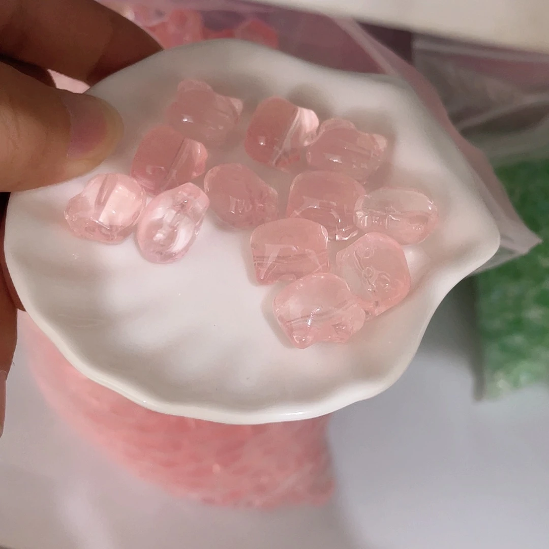 珠珠珠珠粉色猫头10颗