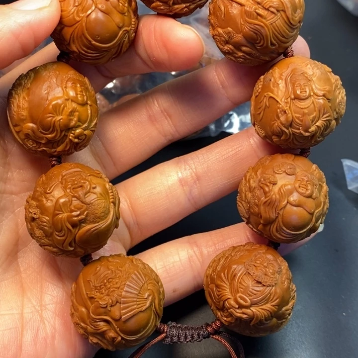 @***誠橄榄核手串/手链群仙手串