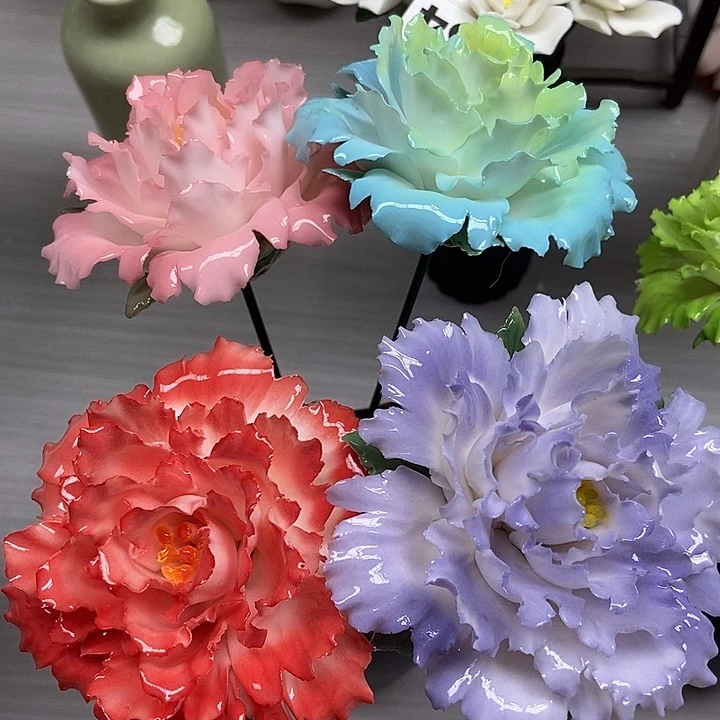 陶瓷纯手工捏花设计