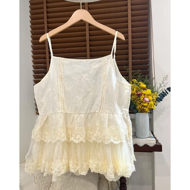 木木家 蕾丝花边吊带背心