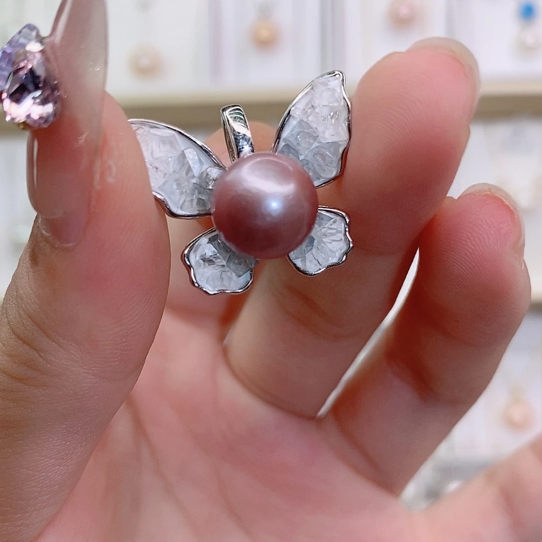 淡水珍珠未镶嵌吊坠(赠链)万能扣