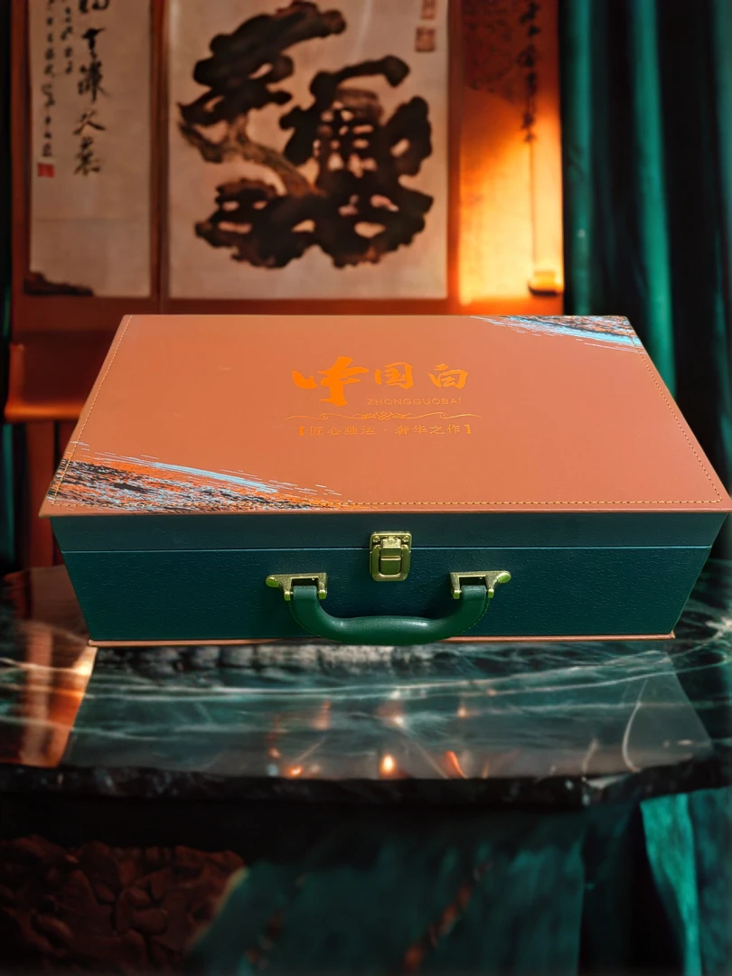 冰种玉瓷茶具套装 可悬停 轻奢高档家用办公室薄胎茶杯 礼盒装