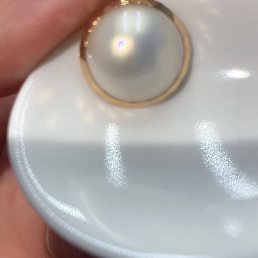 【闪购商品】18K金镶嵌颈饰拼合珍珠（马贝珠）