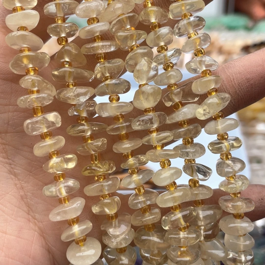 玛瑙/玉髓未镶嵌珠宝半成品一条装卡9+黄水随行珠