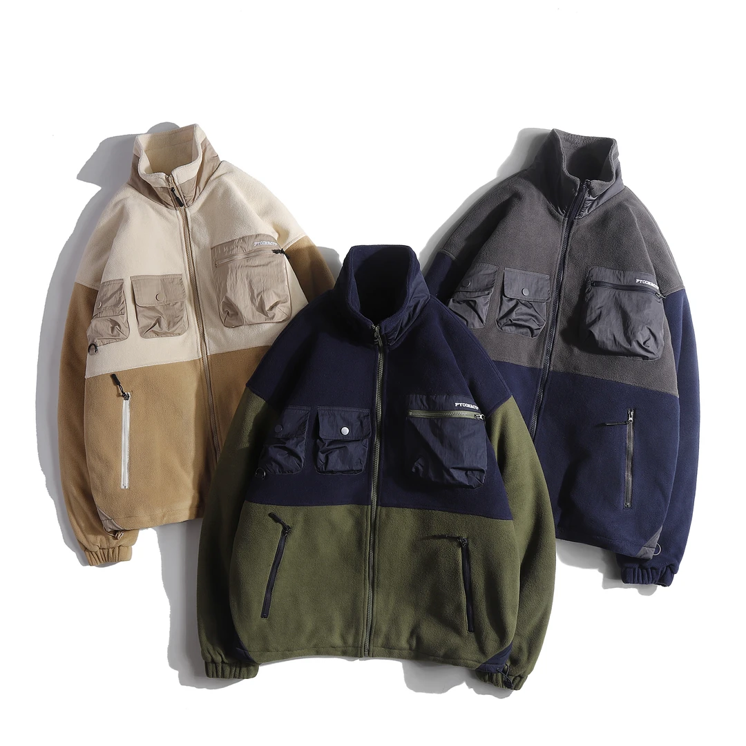 冬季宽松版拼色夹克男工装风棉服日系潮流你ins时尚棉衣GS1280