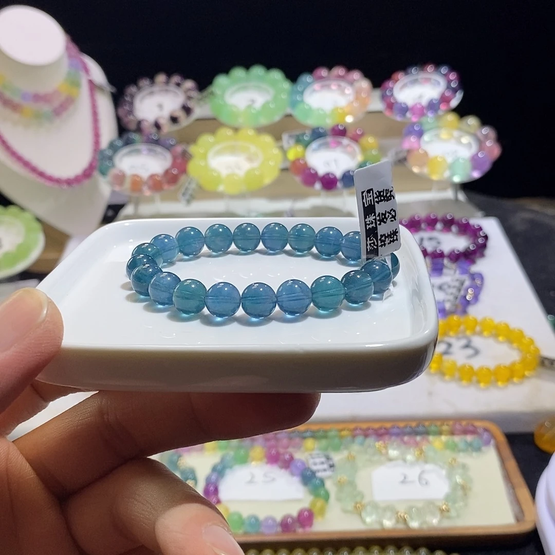 未镶嵌手链水晶孔雀绿9加