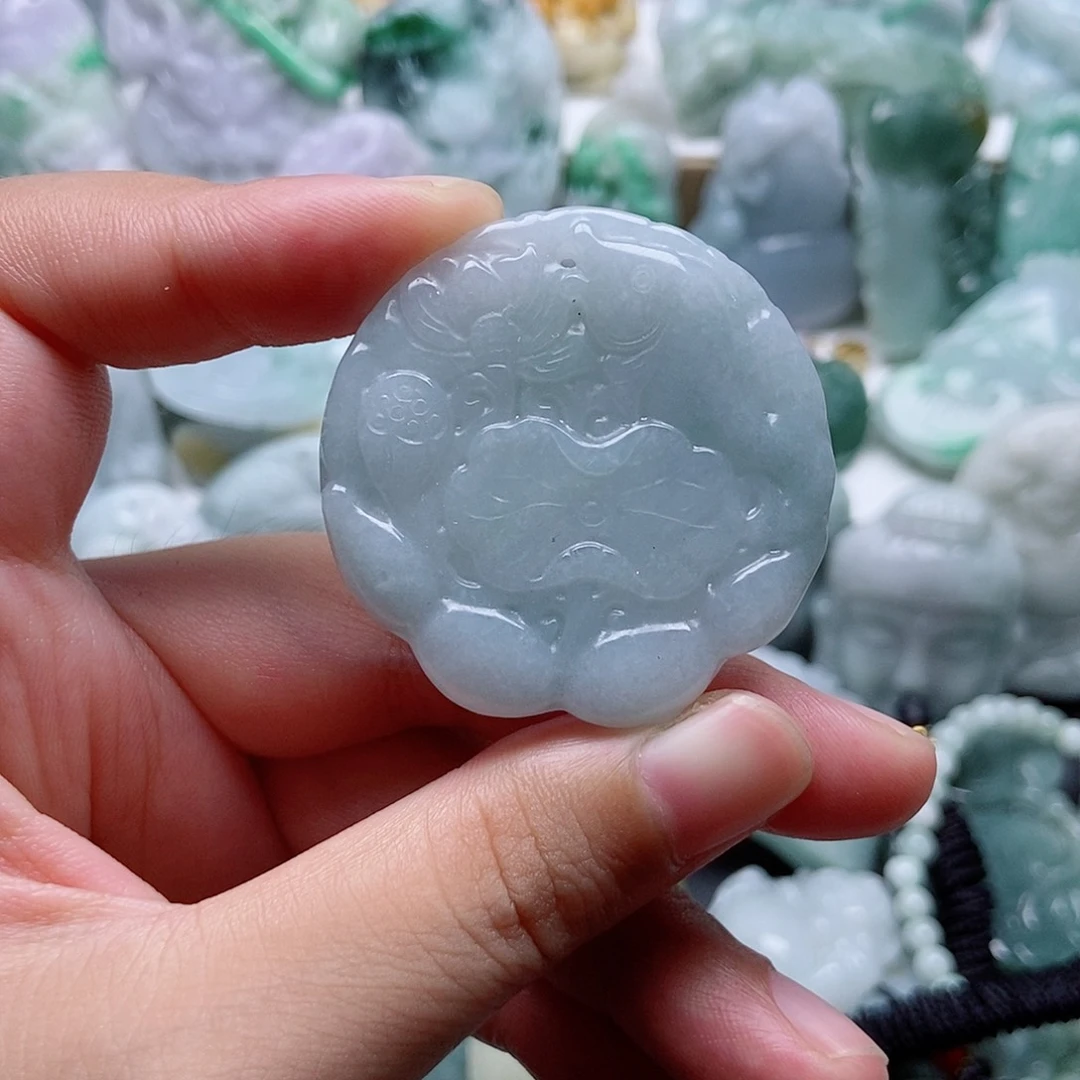 翡翠未镶嵌吊坠(不含链)1