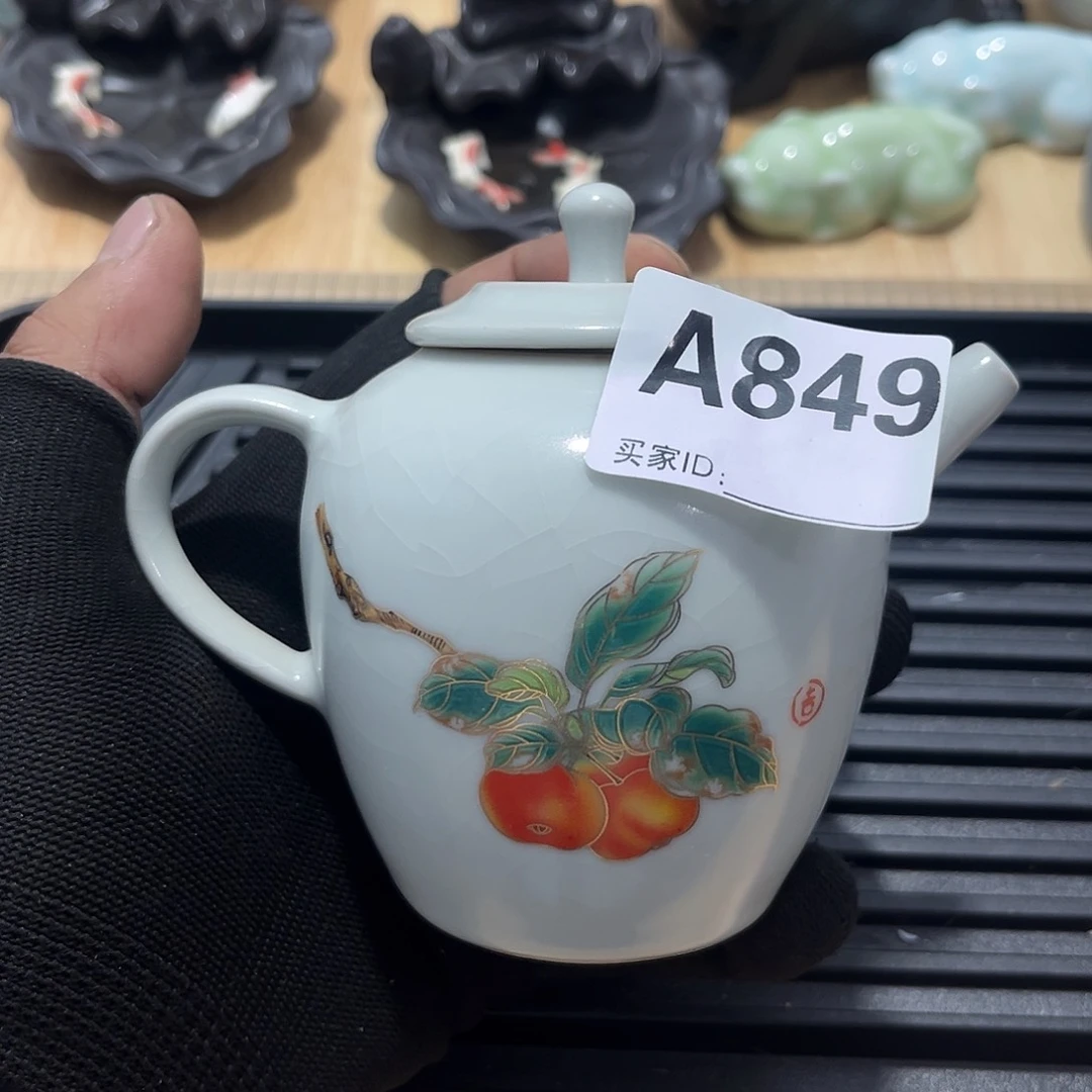 瓷片茶摆件工艺品摆件666