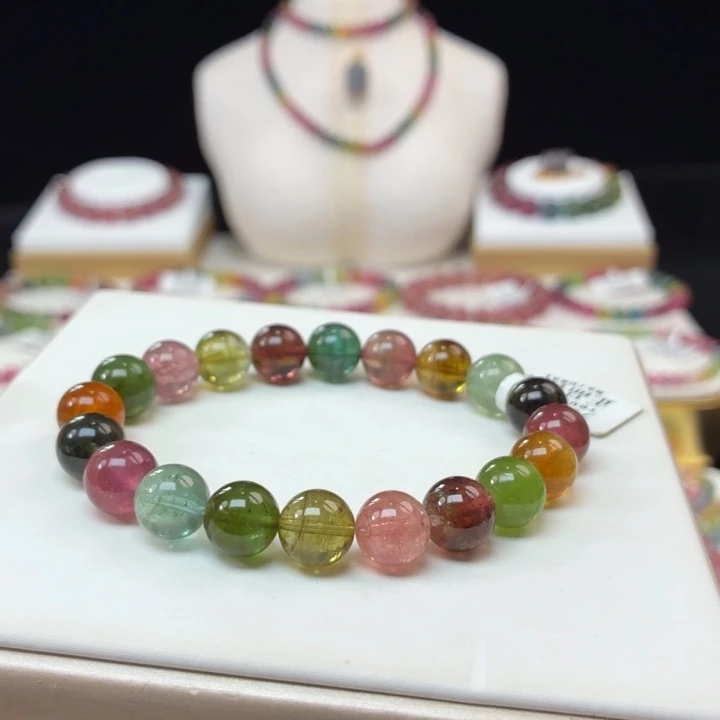 未镶嵌碧玺手链9.5mm+