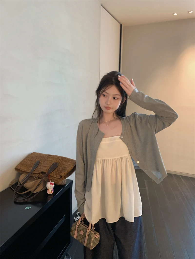 【OPENING自制】夏日bi备 简约舒适轻薄凉感长袖开衫