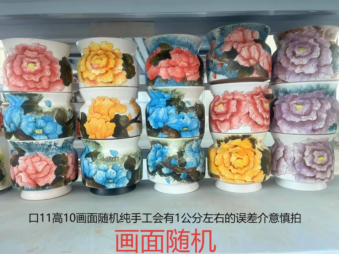 景德镇纯手工精品手绘多肉花盆
