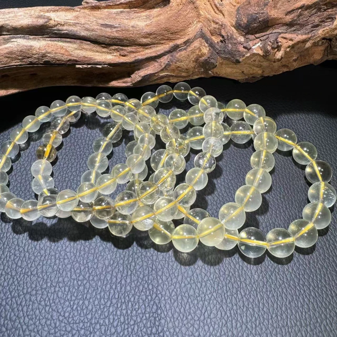 【云上水晶】 Z52 东海105矿口浅金宝石黄黄水晶手串  多样性发其一