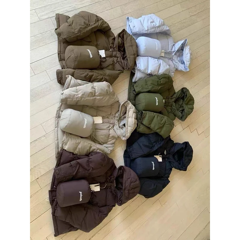 -【腰包连帽羽绒服】韩单gab*秋冬连帽宽松小个子面包服