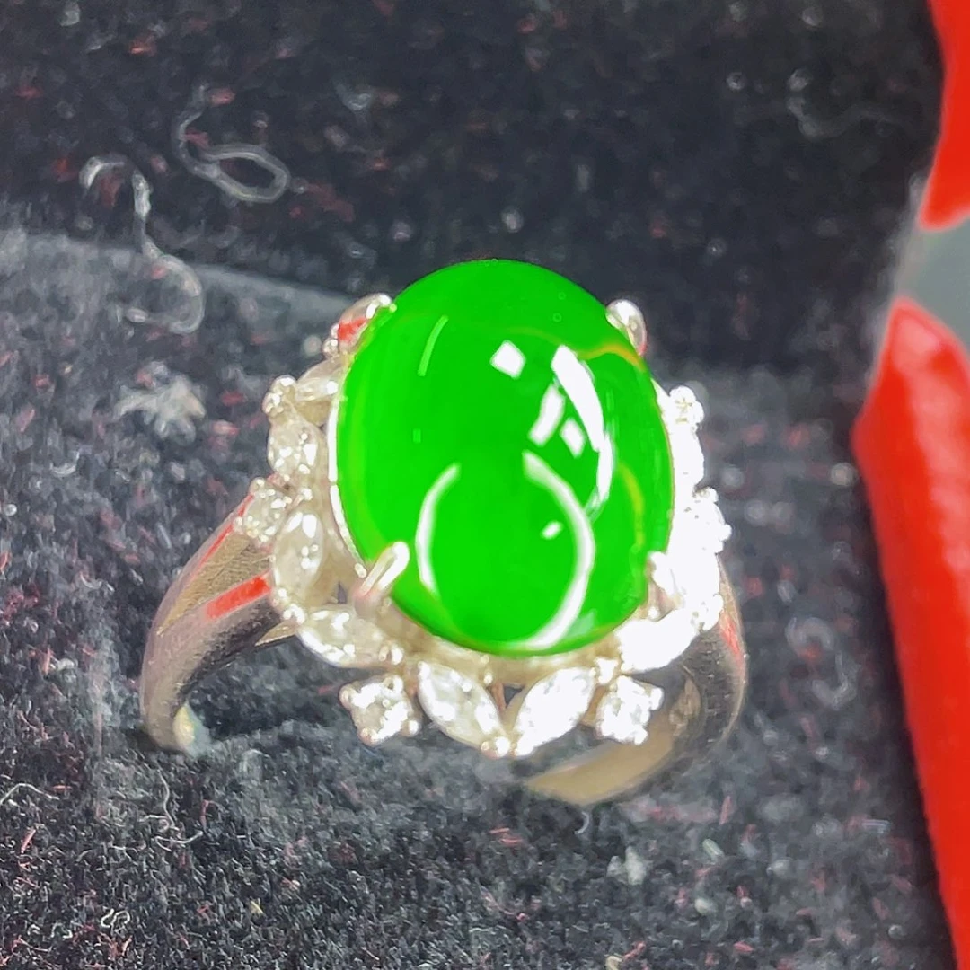 翡翠吊坠(不含链)银S925镶嵌