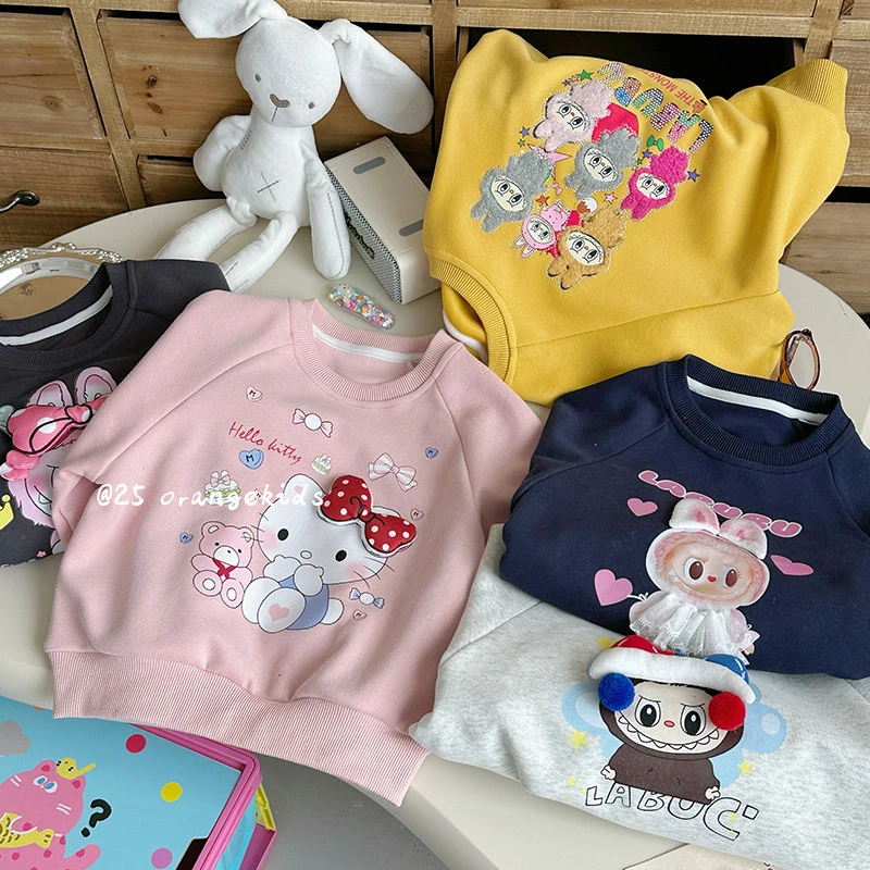 2025新款女童时尚潮流HS63347立体卡通卫衣