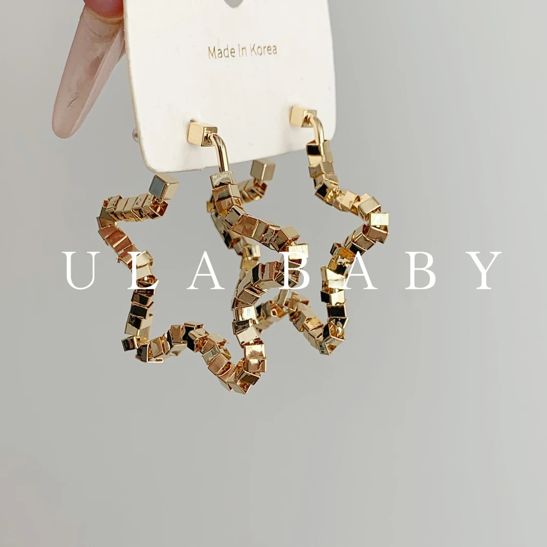 铜合金耳饰 【喜儿ula】9-16-7时尚碎银子星星精致日常耳钉