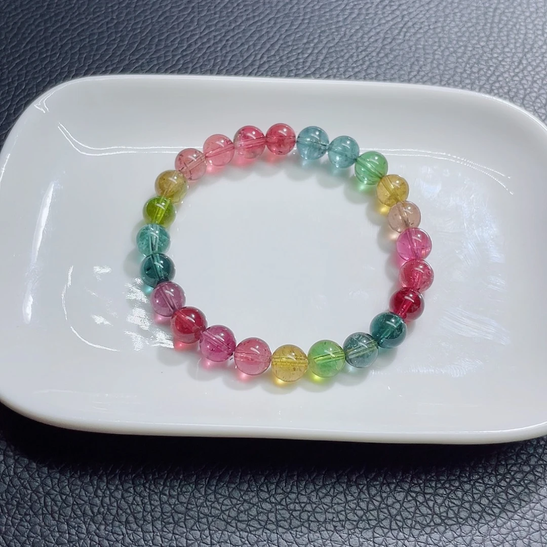 未镶嵌手链碧玺7.8mm左右