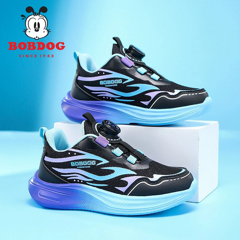 巴布豆童鞋儿童跑步鞋春秋季新款网面透气防滑软底轻便男童运动鞋