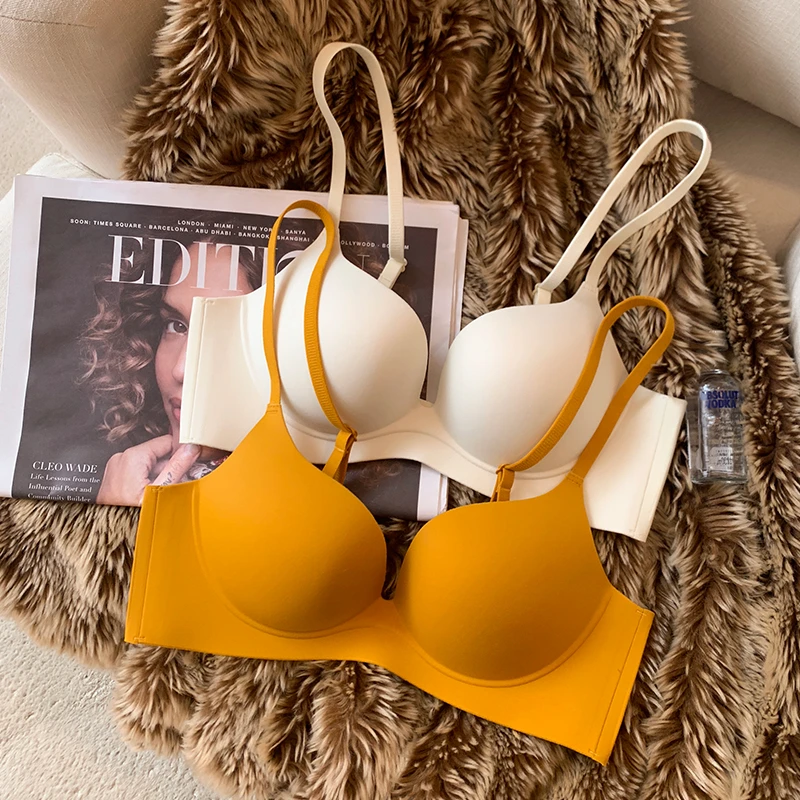 提未苏无痕一片式美背小胸聚拢内衣女显大性感2025新款无钢圈文胸