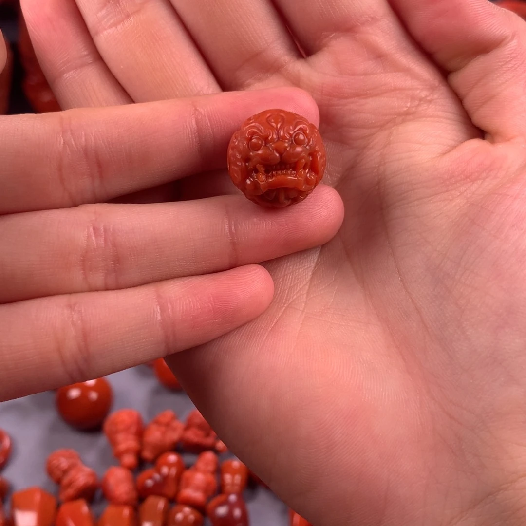 未镶嵌貔貅单珠16.5mm南红玛瑙百**饰