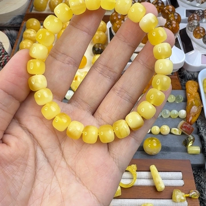 琥珀未镶嵌手链老型手串