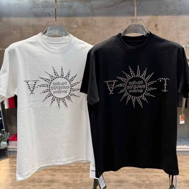 【国际装】早春男士叔叔新款铆钉设计正肩T恤