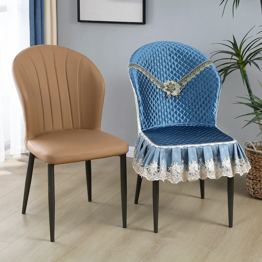 扇贝餐椅套新款弧形椅子套罩靠背一体凳子坐垫全包四季通用桌椅套