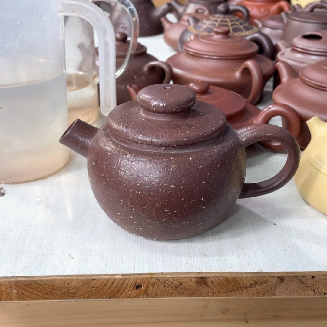 紫砂茶壶冀*品紫泥18目半手260毫升