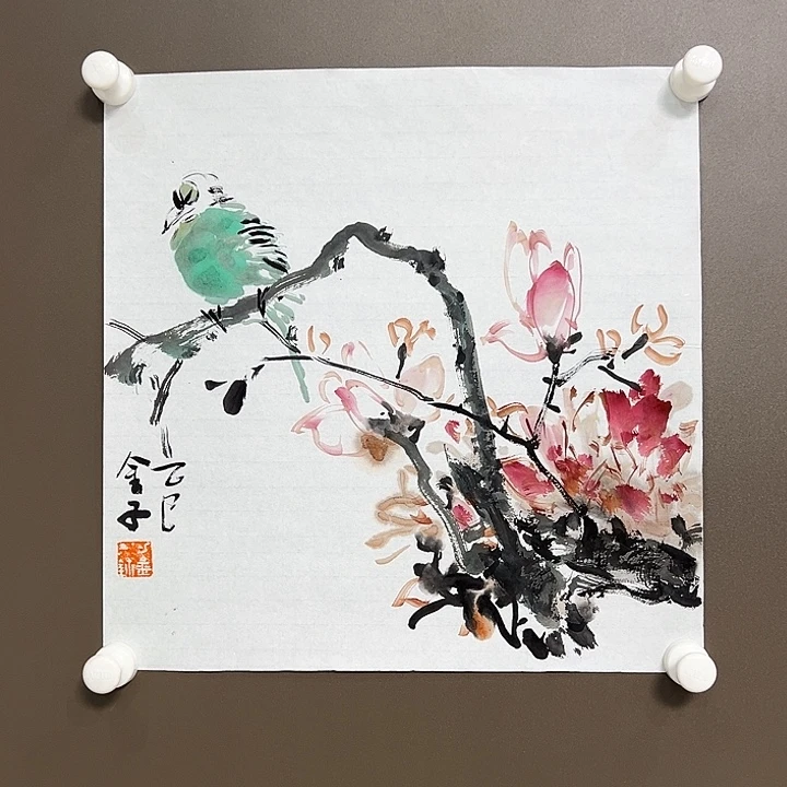 国画金子    手绘原创