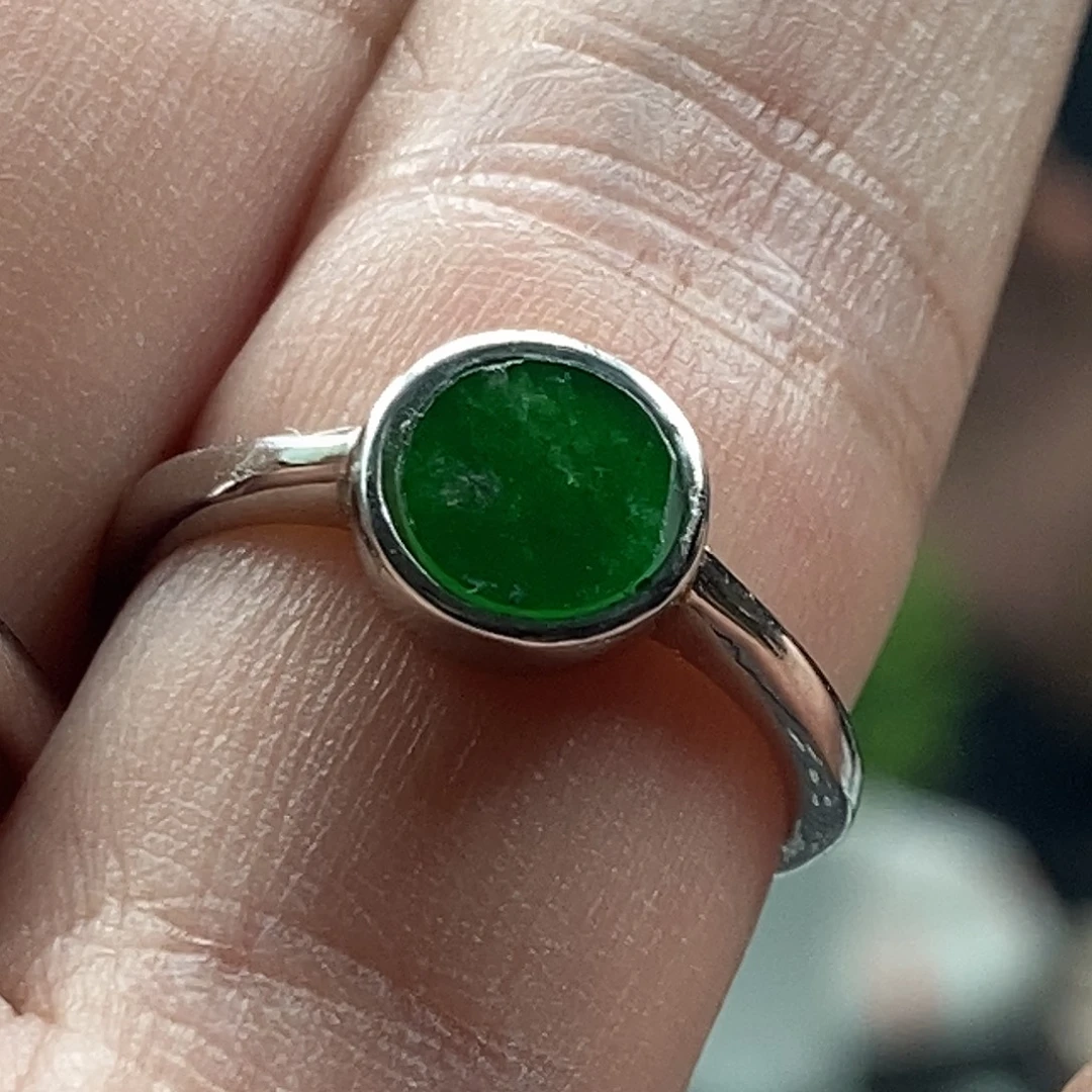 翡翠银S925镶嵌戒指