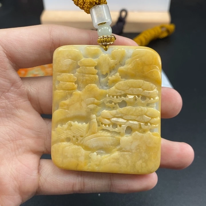 翡翠未镶嵌颈饰天然保真a货翡翠