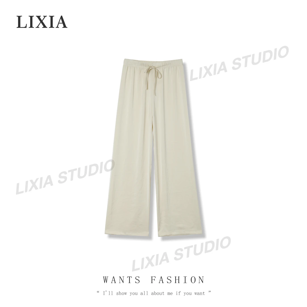 LIXIA【月光变奏曲】时尚休闲简约设计师ins款休闲直筒裤-3984