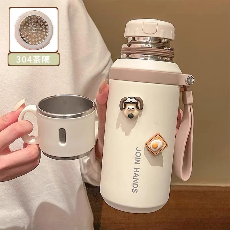 FAVMARTHA-316不锈钢保温杯女士高颜值2025新款带盖泡茶水杯子学