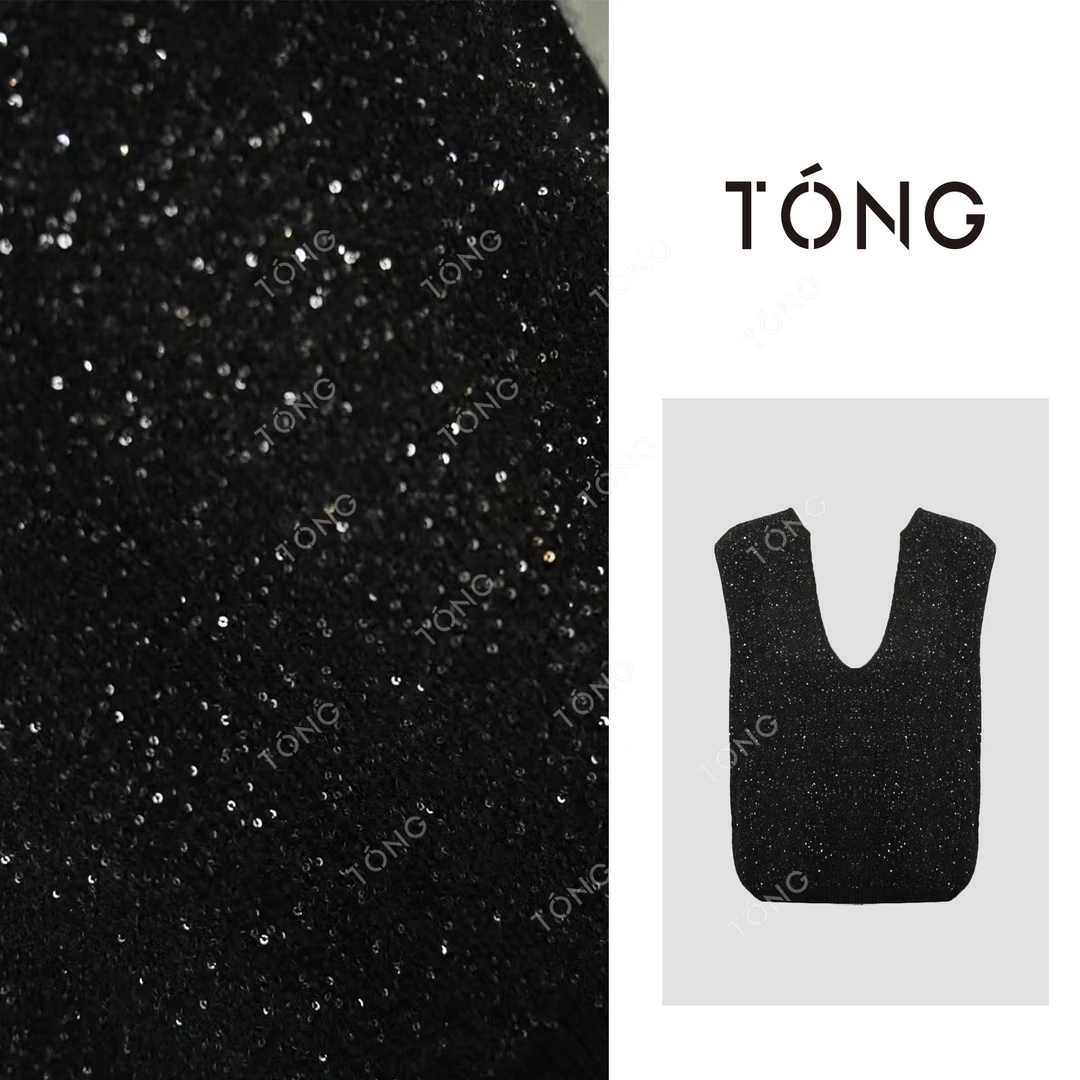 【风落木】冬季新年款羊毛手工亮片时尚百搭马甲 GW368