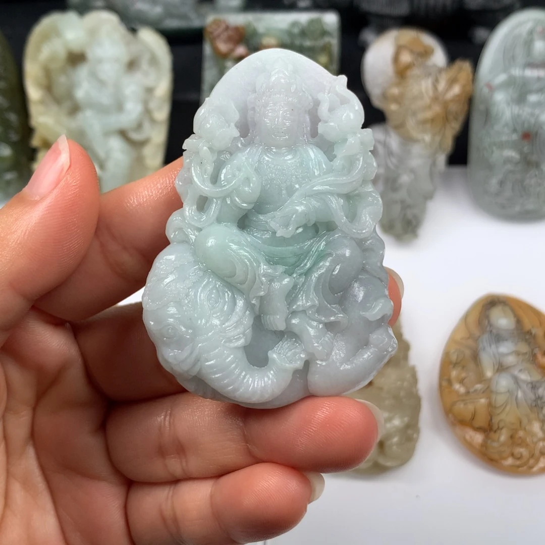 定制翡翠未镶嵌天然缅甸翡翠A货毛货抛光定制