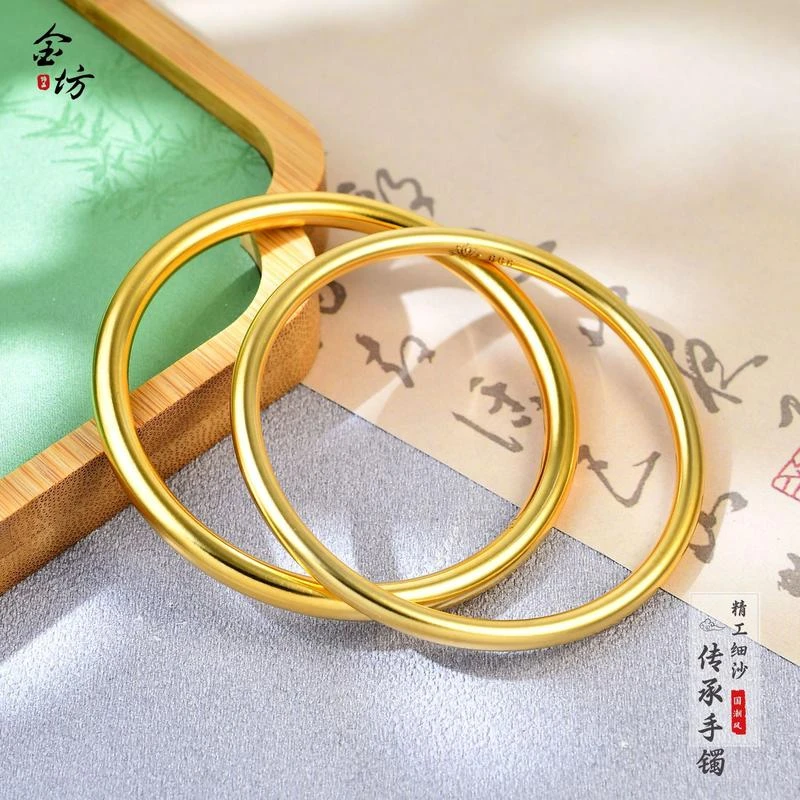 铜合金手镯 原创设计古法素圈手镯