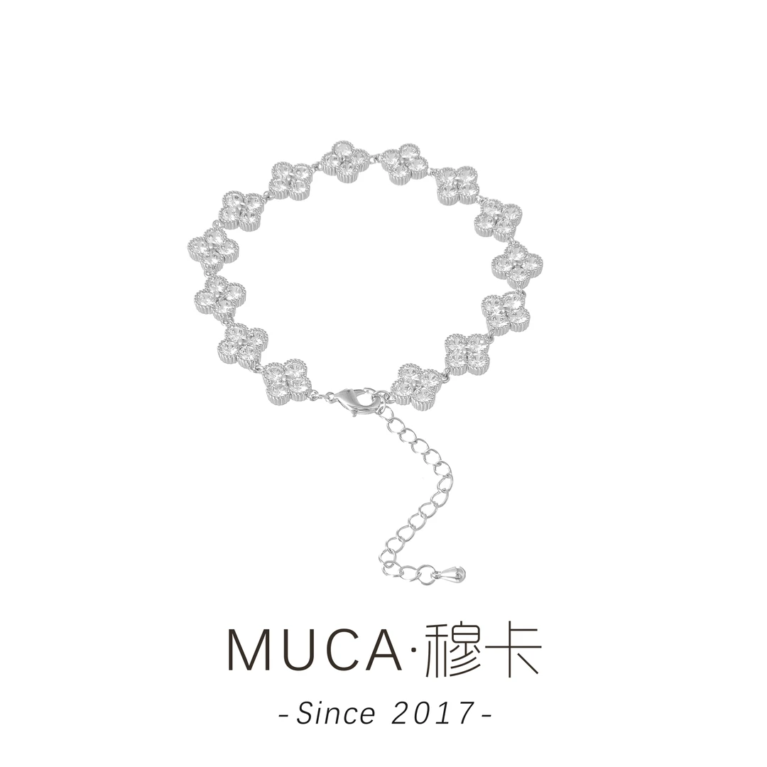 铜合金合成锆石手链 经典简约气质百搭女手链F2080