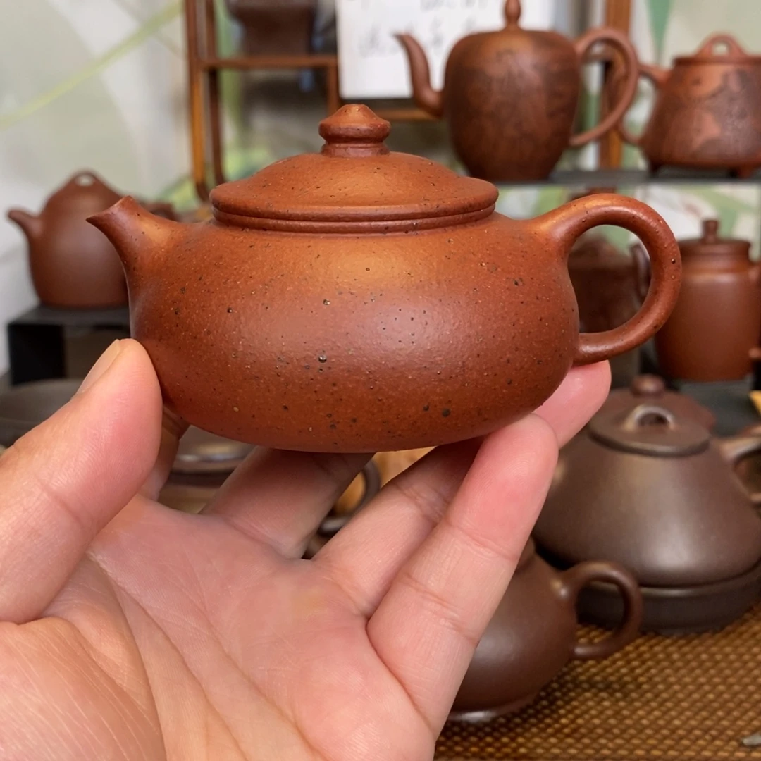 紫砂茶壶铁砂寒江壶