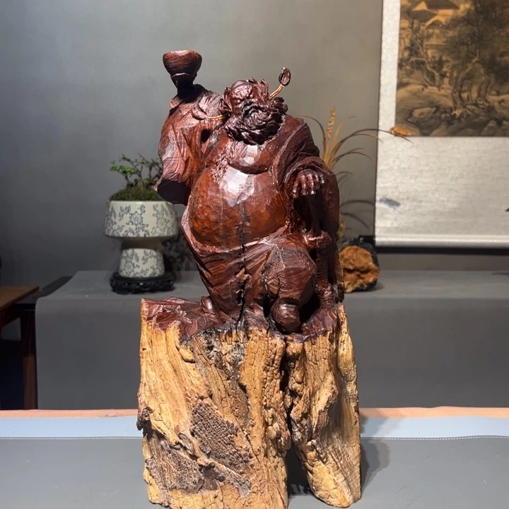 山***蛇榆木钟馗摆件作品
