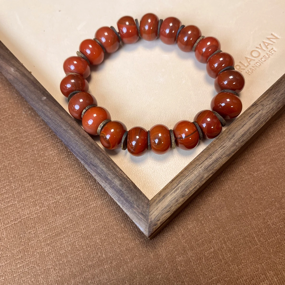 13.5mm算盘珠，沉香隔片，锦红，直播间为准