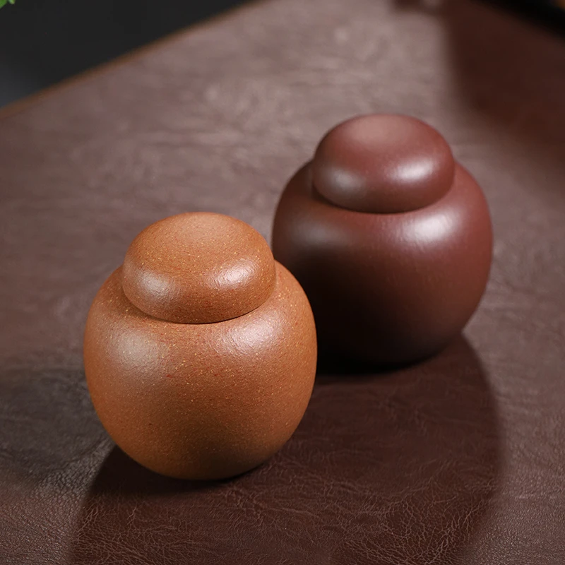 宜兴原矿紫砂茶叶罐家用100克装存储茶密封罐精品小号茶仓醒茶罐