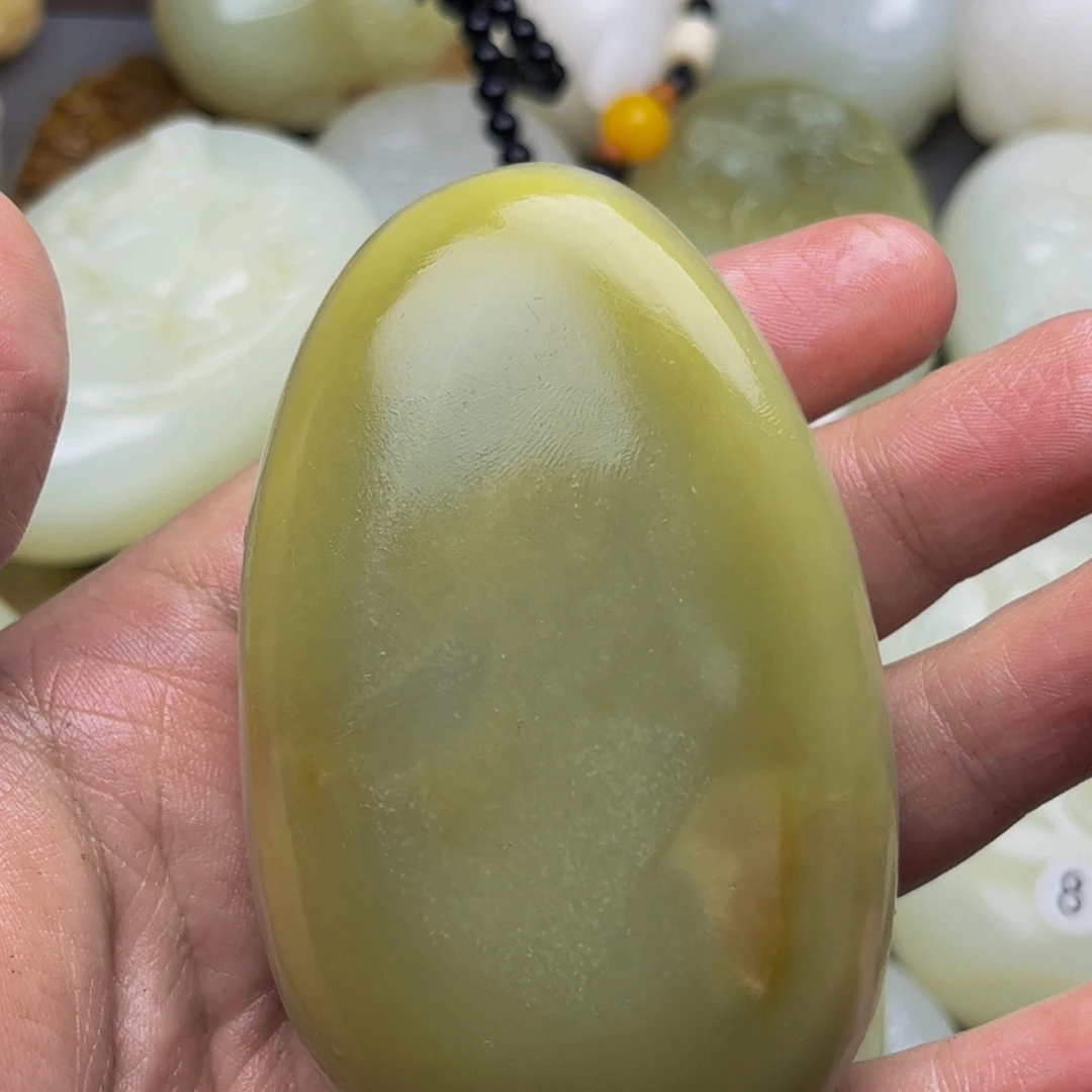 用***2石材方解石手把件